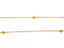 Victorian 15ct Gold Chain Interspersed with Round Beads
