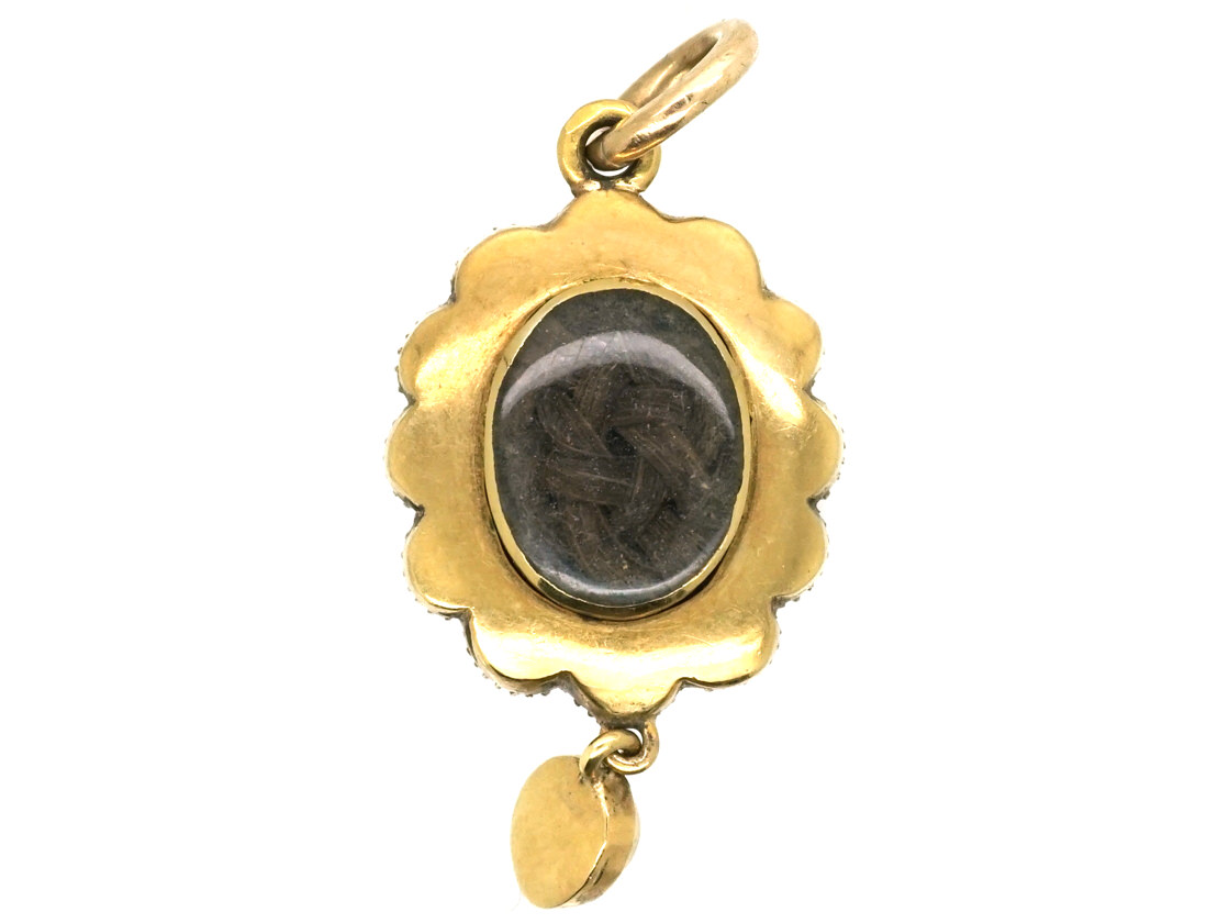 Victorian 15ct Gold Garnet & Natural Split Pearl Pendant (202M) | The ...