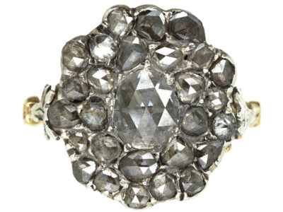 Georgian Rose Diamond Cluster Ring