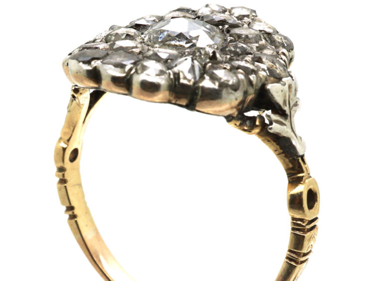 Georgian Rose Diamond Cluster Ring