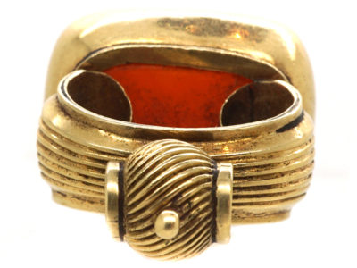 Georgian Gold Cased Seal with Carnelian Intaglio Engraved with Filial Affection