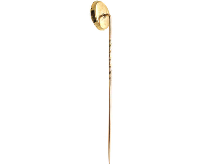 Georgian 15ct Gold Garnet Cabochon Tie Pin