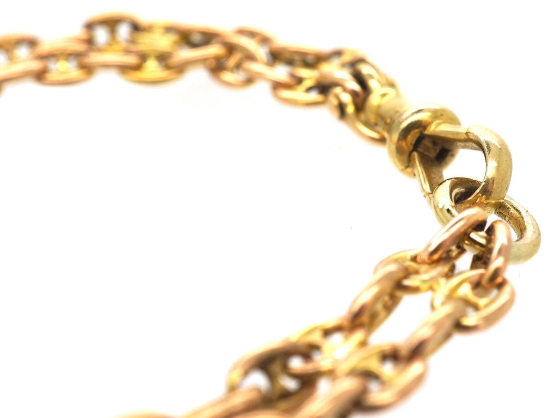 Victorian 15ct Gold Anchor Chain Link Bracelet (230M) The Antique