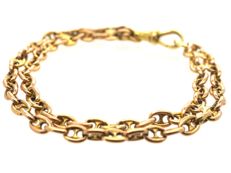 Victorian 15ct Gold Anchor Chain Link Bracelet