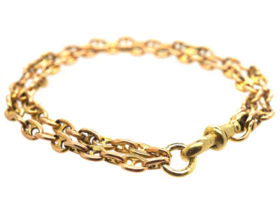 Victorian 15ct Gold Anchor Chain Link Bracelet