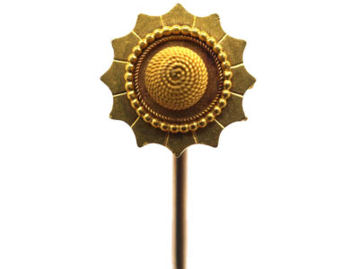 Victorian 15ct Gold Etruscan Style Tie Pin