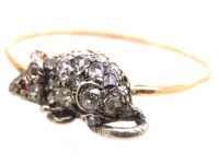 Gold & Diamond Mouse Ring