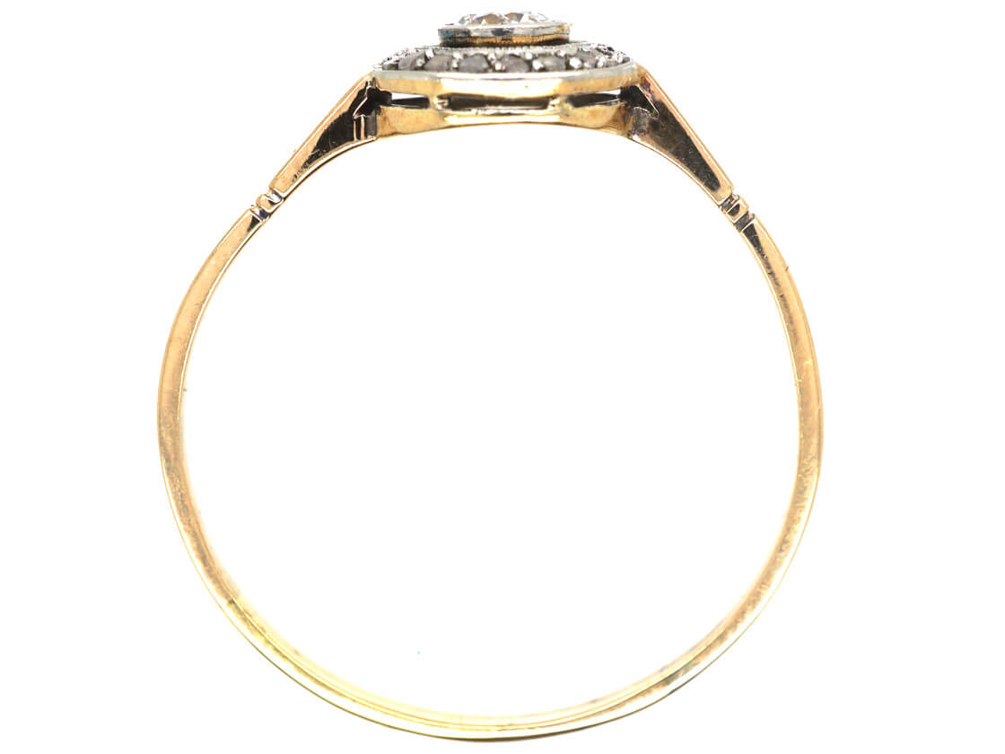 Art Deco 18ct Gold & Platinum, Diamond Cluster Ring (396M) | The ...