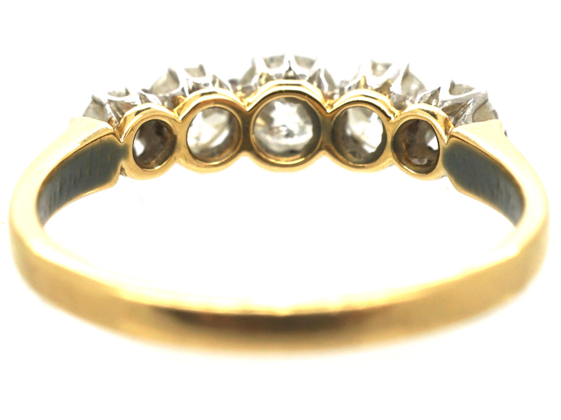 Edwardian 18ct Gold Five Stone Diamond Ring (333M) | The Antique ...