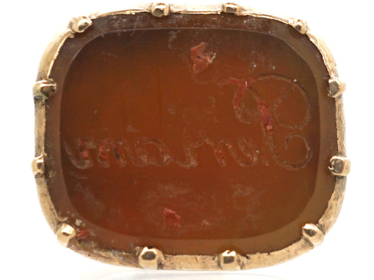 Georgian Small Gold Seal with Carnelian Base