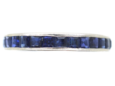 Art Deco Platinum & Sapphire Eternity Ring