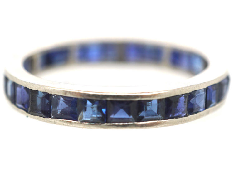 Art Deco Platinum & Sapphire Eternity Ring