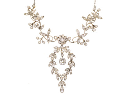 Edwardian Platinum & Diamond Festoon Necklace