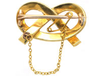 Victorian 15ct Gold Lovers Knot Brooch