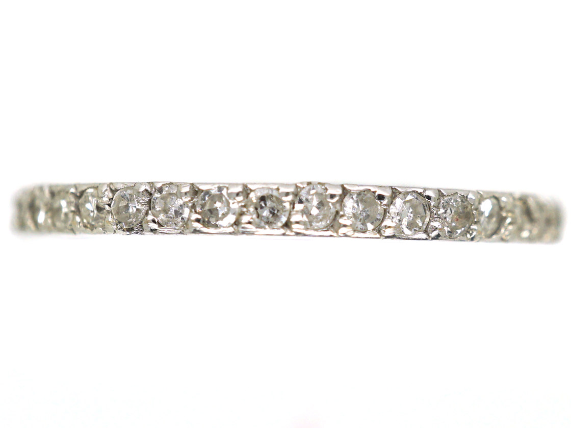 Platinum & Diamond Narrow Eternity Ring (431M) | The Antique Jewellery ...