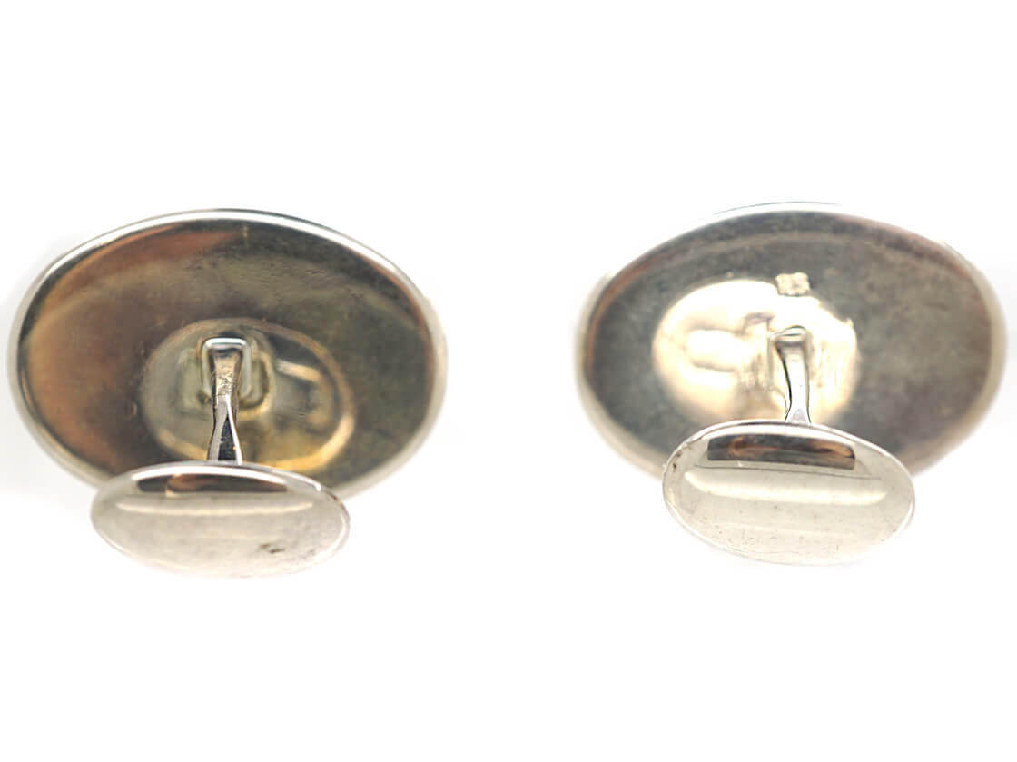 Silver Scarab Beetle Cufflinks by Roger Doyle (897B) | The Antique ...