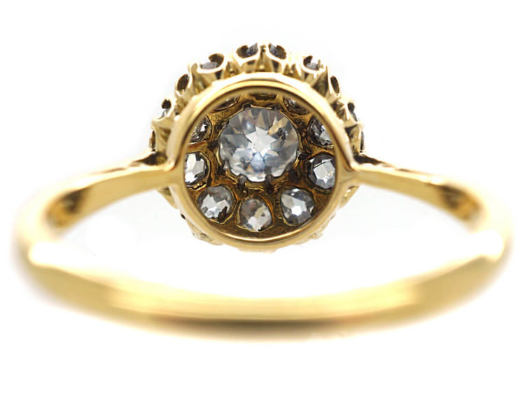Edwardian 18ct Gold, Diamond Cluster Ring