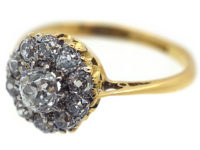 Edwardian 18ct Gold, Diamond Cluster Ring