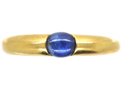 18ct Gold & Cabochon Sapphire Ring