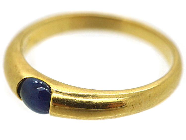 18ct Gold & Cabochon Sapphire Ring