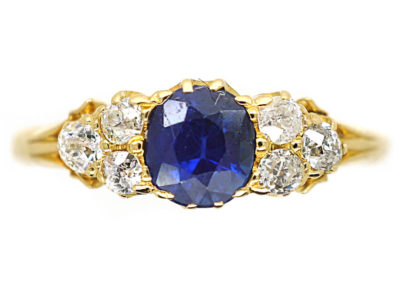 Edwardian 18ct Gold, Sapphire & Diamond Ring