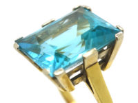 18ct Gold Synthetic Blue Spinel Ring