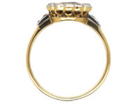 Edwardian 18ct Gold & Platinum, Natural Colour Change Alexandrite & Diamond Cluster Ring
