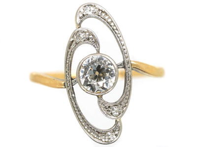 Art Nouveau 18ct Gold & Diamond Ring