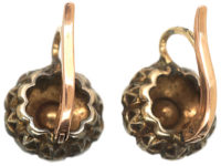 Victorian Rose Diamond Cluster Earrings