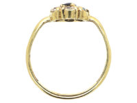 Edwardian 15ct Gold, Sapphire & Diamond Cluster Ring