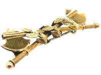 Victorian 15ct Gold Double Axe Brooch