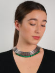 Mexican Silver & Malachite Collar by the Monteros Workshop