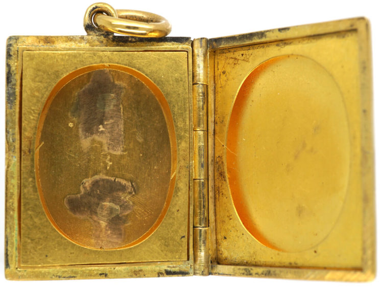 Victorian 18ct Gold Rectangular Double Opening Locket
