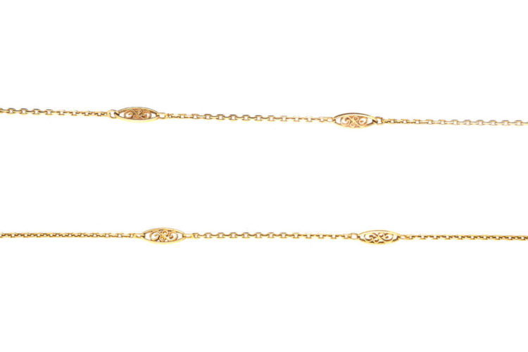Art Nouveau 18ct Gold Chain