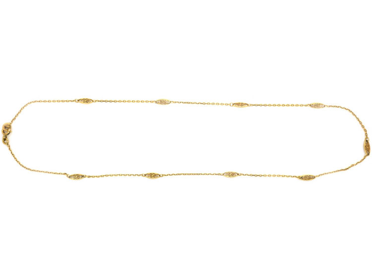 Art Nouveau 18ct Gold Chain