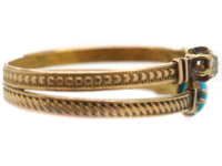 Edwardian 14ct Gold Turquoise & Diamond Ring
