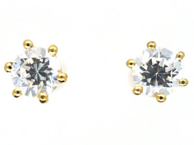 18ct Gold Small Diamond Stud Earrings