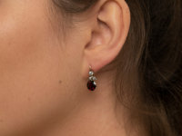 Edwardian Garnet & Diamond Drop Earrings