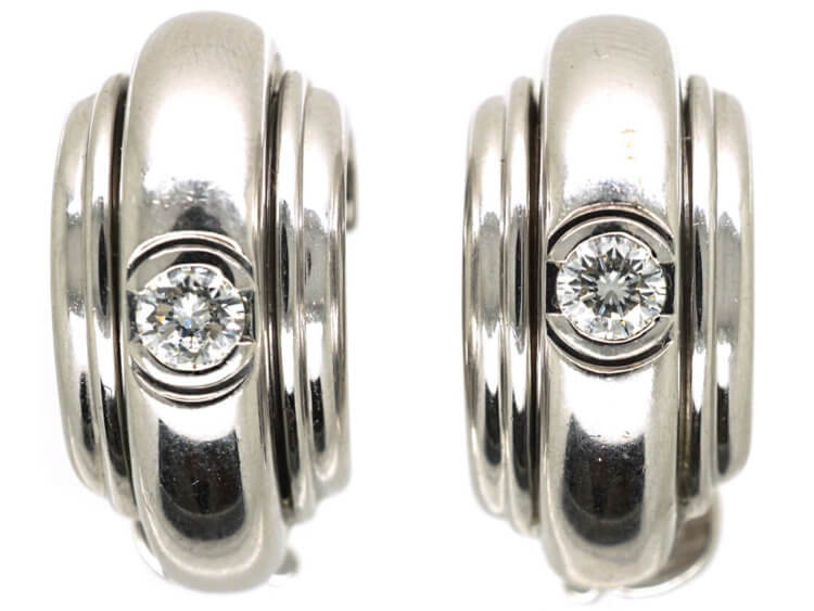 18ct White Gold & Diamond Earrings by Piaget