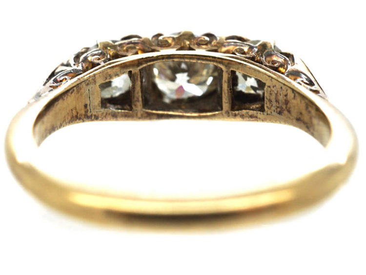 Victorian 18ct Gold Three Stone Diamond Ring