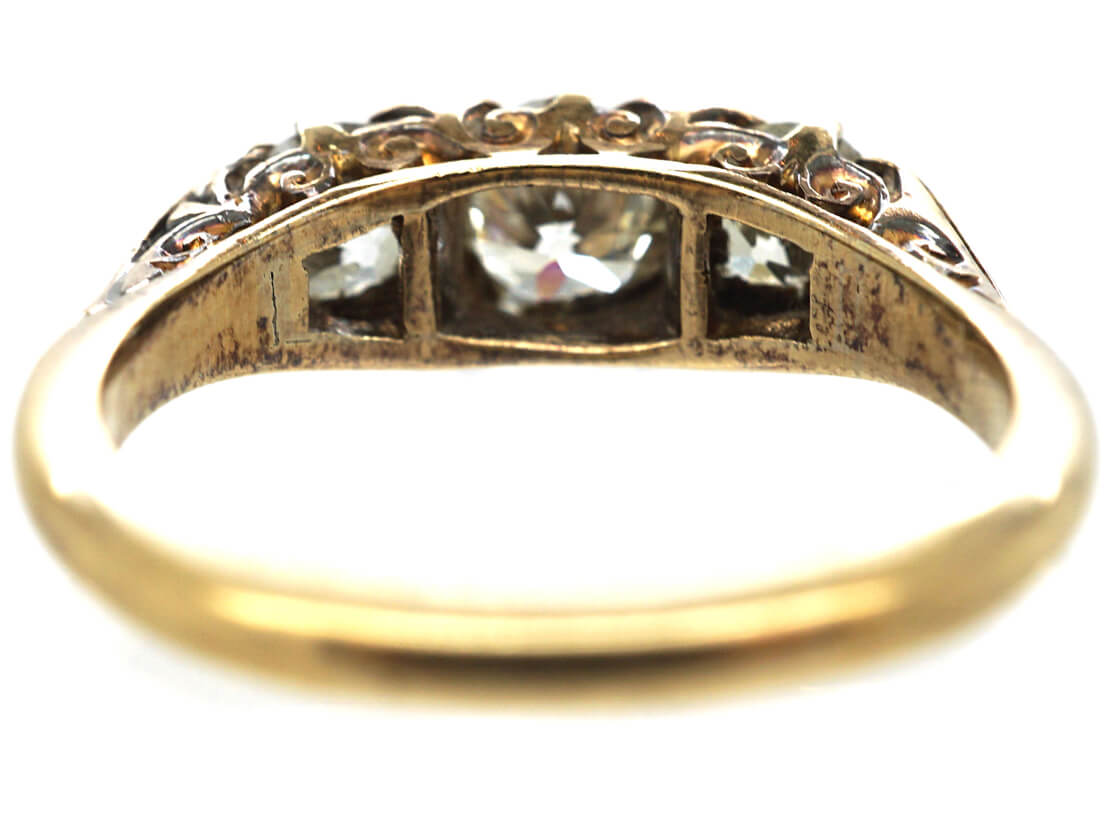 Victorian 18ct Gold Three Stone Diamond Ring (631/M) | The Antique ...