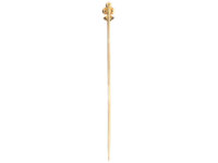 French 18ct Gold, Natural Pearl & Rose Diamond Tie Pin