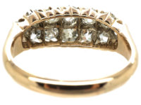 Victorian 18ct Gold, Two Row Diamond Boat Shaped Ring
