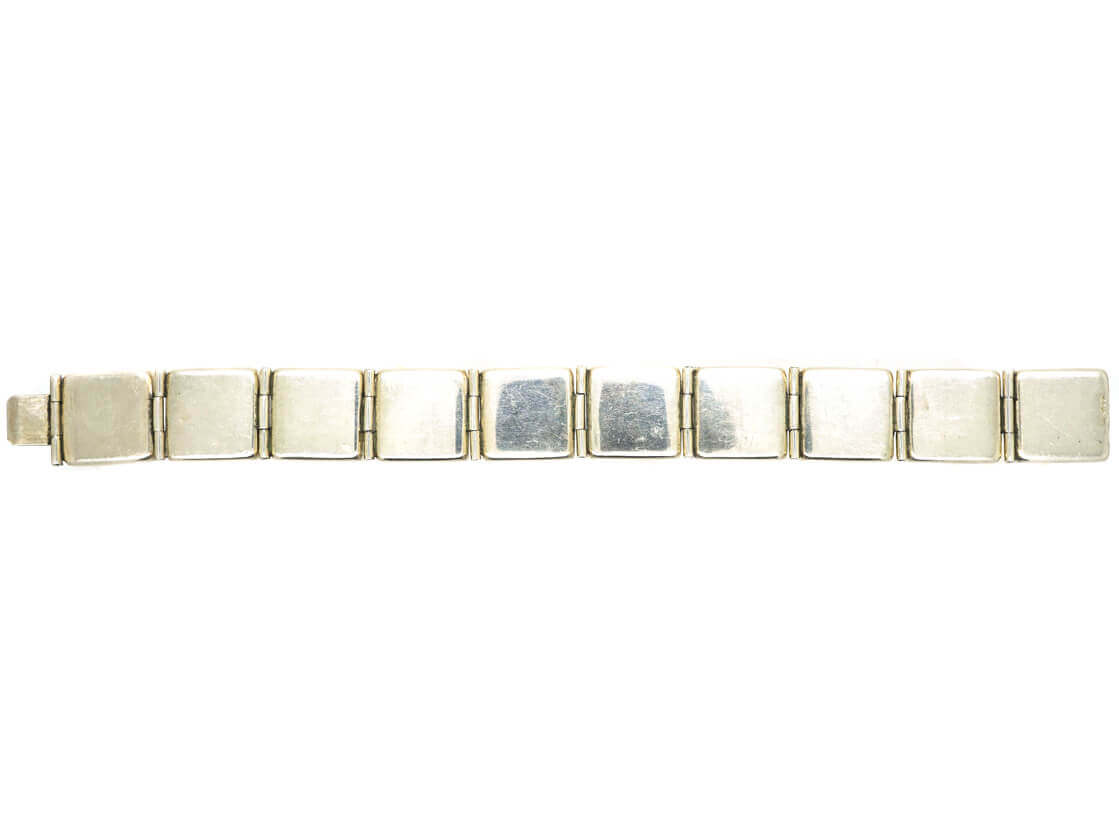 Multi-Color Amber Squares Link Bracelet in 2024 Sterling Silver, 7 1/2