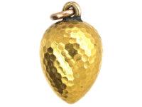Edwardian 18ct Gold & Ruby Egg Pendant