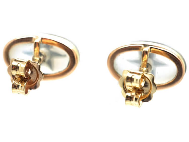Edwardian Cabochon Moonstone , Sapphire & Rose Diamond Earrings
