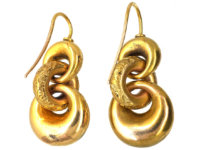 Victorian 15ct Gold Triple Hoop Earrings