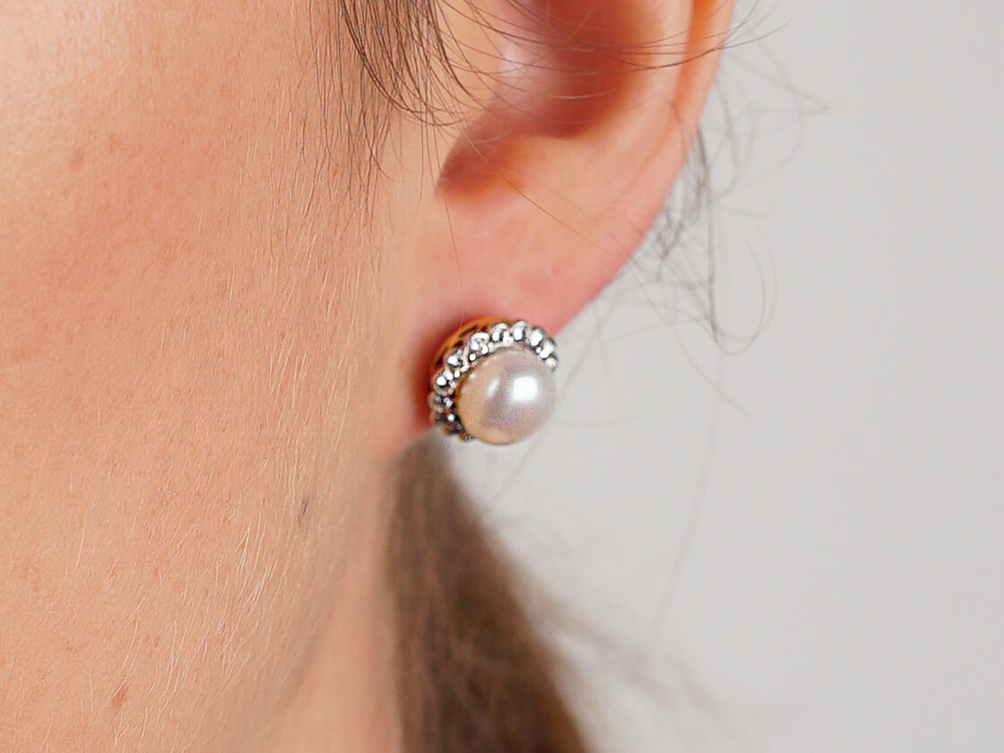 Platinum deals pearl earrings