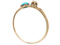 Edwardian 14ct Gold Turquoise & Diamond Ring