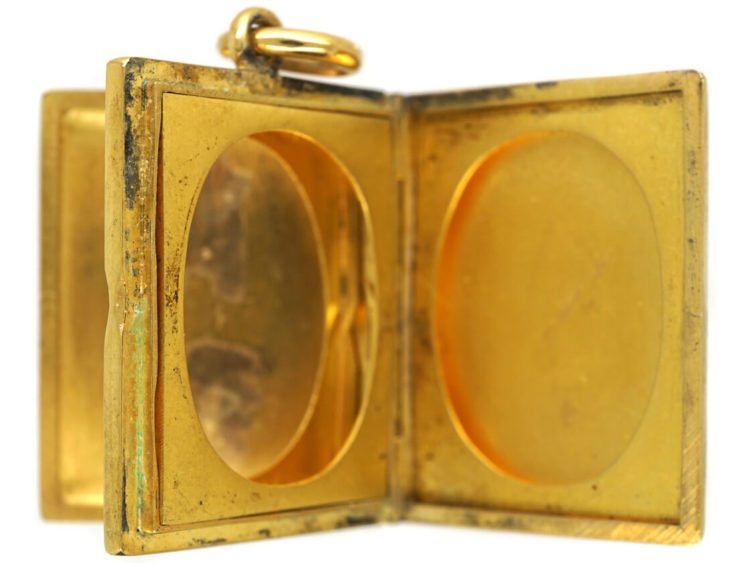Victorian 18ct Gold Rectangular Double Opening Locket